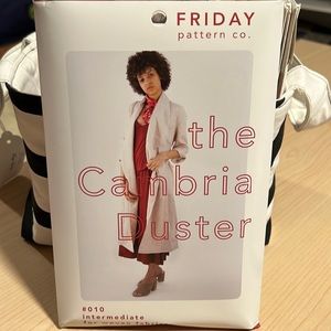 Friday Pattern Co. “The Cambria Duster” uncut factory fold sewing pattern